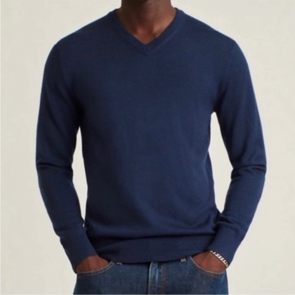 Bonobos 100% Extra Fine‎ Merino Wool V- Neck Sweater Medium